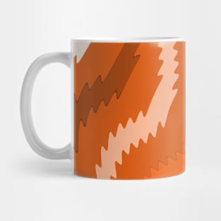 Orange 70s Retro Waves Mug